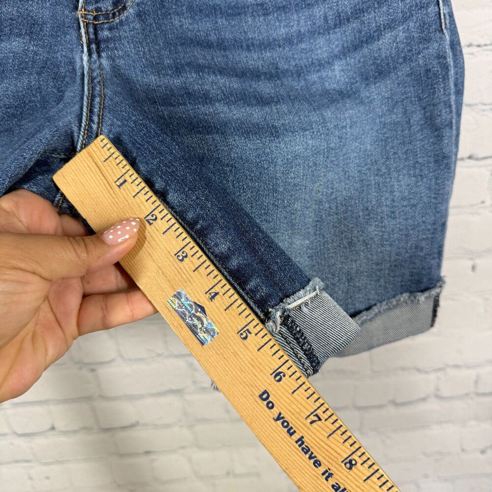 Kut From The Kloth Catherine Boyfriend Shorts Women 12 High Rise Blue Denim Cuff - Picture 9 of 10